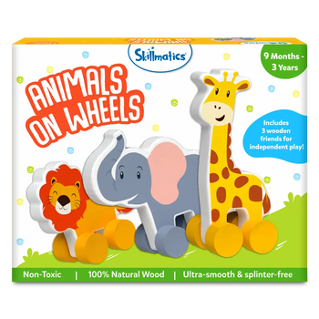 Animals on Wheels | Wooden Animal Toys on Wheels (9 months - 3 years)