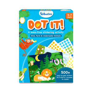Dot It Wild Farm and Underwater Animals sticker activity kit for ages 3-7 with 500+ peel-and-stick stickers