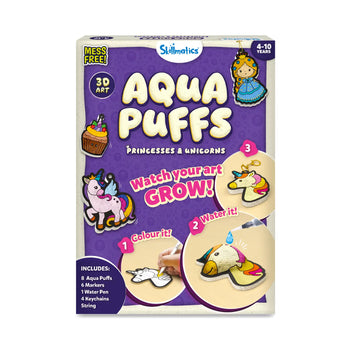Aqua Puffs: Princesses & Unicorns | 3D Art Kit (ages 4-10)