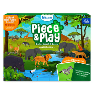 Piece & Play: Amazing Animals | Floor Puzzle & Game (ages 3-7)