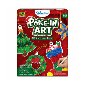 Skillmatics Poke-In Art DIY Christmas Decor kit for kids ages 4-12