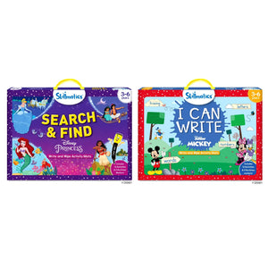 Two Skillmatics Disney-themed educational activity sets for ages 3-6 in Disney Write & Wipe Combo