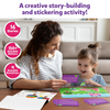Creative Unicorns & Princesses Storytelling Kit with reusable stickers and backdrops for kids