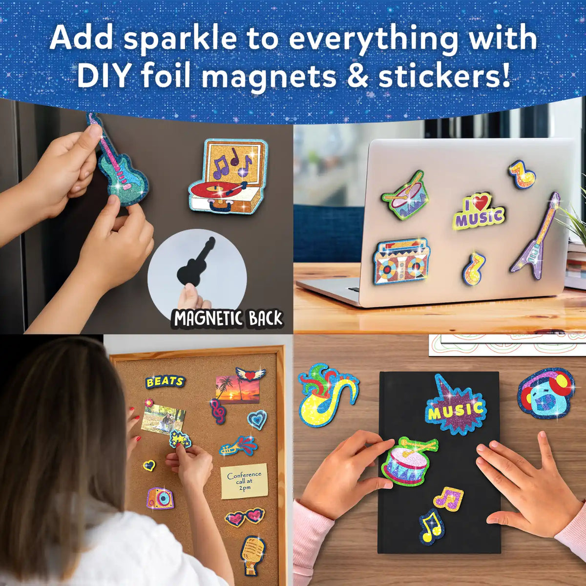 Foil Fun: Groovy Beats | No Mess Magnetic Art Kit (ages 7-13)