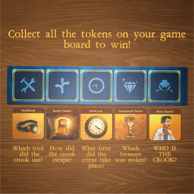 🎁 Catch The Crook | Strategy & mystery board game (ages 8+)- Free Gift