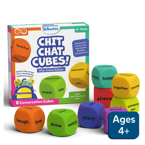Chit Chat Cubes: After School Edition | Conversation Starter Game (ages 4+)