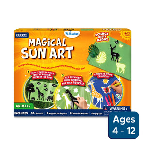 Children’s Magical Sun Art kit with stencils sun paper and markers for ages 4-12