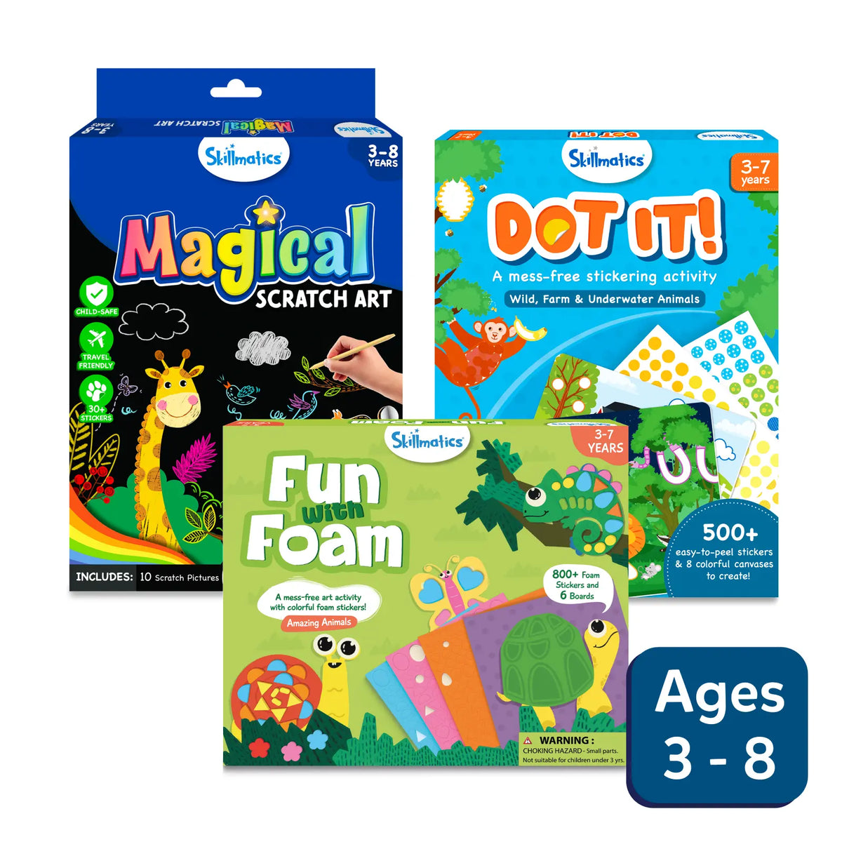 Animal Crafts Combo Scratch Sticker Kit Age 3 8 Skillmatics animal-crafts-combo-scratch-sticker-kit-age-3-8-skillmatics