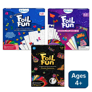DIY Foil Creations Bundle for Kids includes kits for making stickers, cards, and patterns