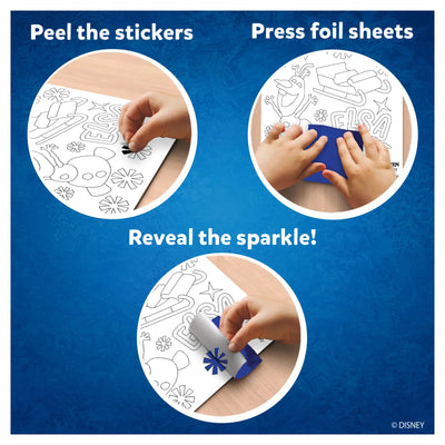 Craft kit for creating sparkly Frozen images with stickers and foil sheets for kids
