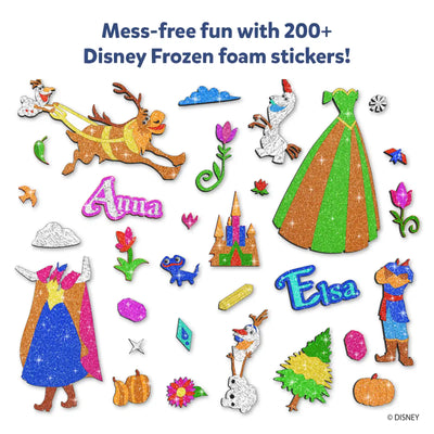 Glittery Disney Frozen foam stickers with characters objects and names from Foil Fun Art Kit