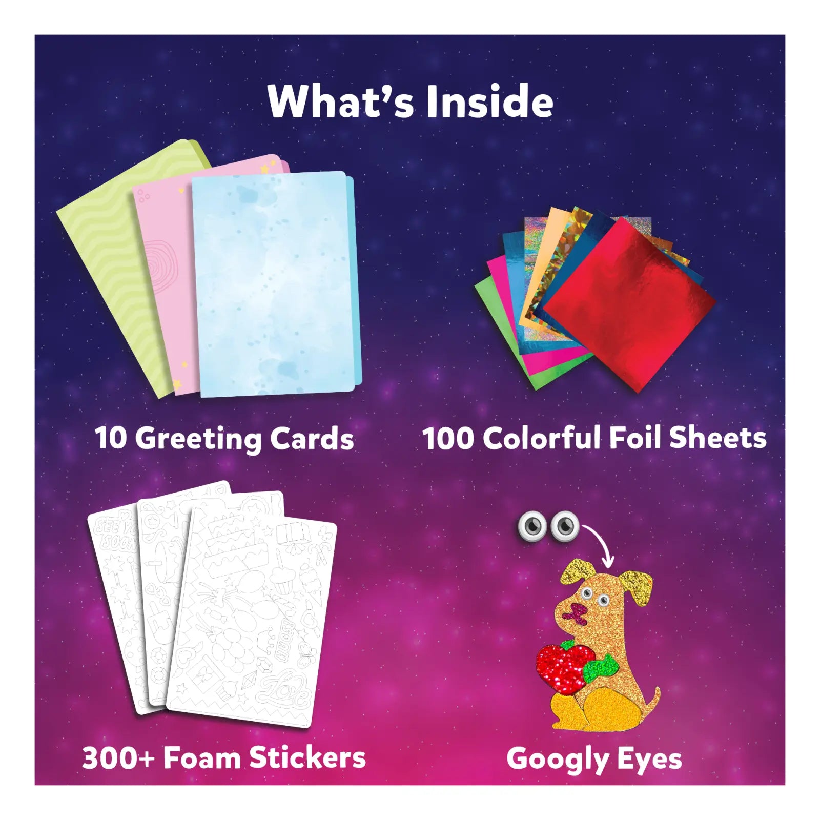 Foil Fun: Card Making Set | No Mess Art Kit (ages 4-9)