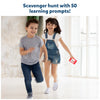 Two children participating in a scavenger hunt with Found It Outdoor Edition for ages 4-7