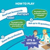 Illustrated guide showing how to play Guess in 10 Inspiring Professions trivia game