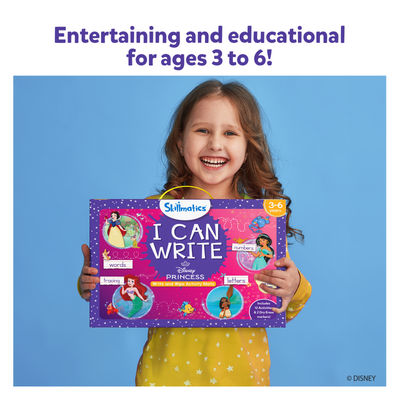 Disney Princess-themed writing and drawing kit for young children ages 3-6