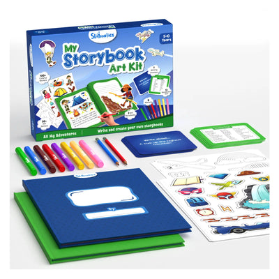 Skillmatics My Storybook Art Kit with markers, pens, blank books, prompts, stickers