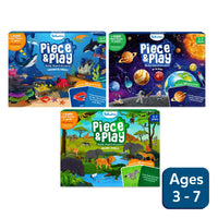 Three Piece & Play themed puzzles and games for children ages 3 to 7 in Piece & Play Mega Combo