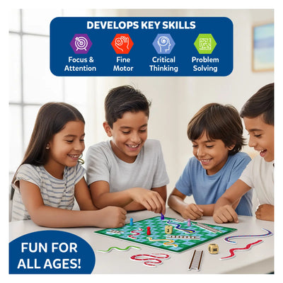 Snakes & Ladders magnetic board game for all ages enhancing focus and critical thinking