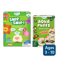 Safari Craft Combo with Skillmatics activity kits for foil art and scissor skills featuring animal themes