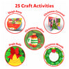 Christmas-themed paper crafts from Snip Snip Holiday Magic Art & Craft Kit for ages 3-7