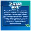 Blue box with white borders promoting mess-free craft activity for kids ages 4-9