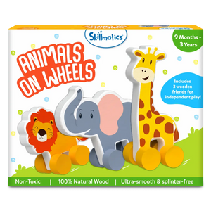 Animals on Wheels | Wooden Animal Toys on Wheels (9 months - 3 years)