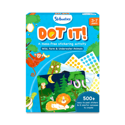 Dot It Wild Farm and Underwater Animals sticker activity kit for ages 3-7 with 500+ peel-and-stick stickers