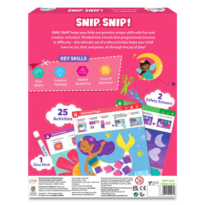 Snip Snip: Unicorns & Princesses | Art & Craft Activity Kit (ages 3-7)