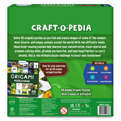 Craftopedia: Coolest Creatures | Origami Puzzle Book (ages 6+) - Free Gift