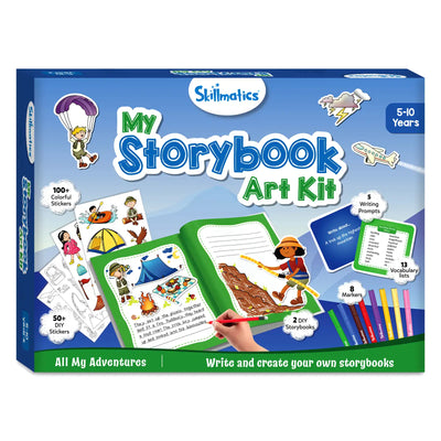 Colorful My Storybook Art Kit for Kids Ages 5-10 with Markers Stickers and DIY Books