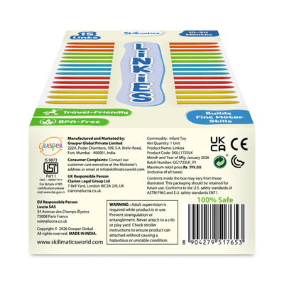 Linkies: Set of 15 Links | Connectable Learning Link Toy for Toddlers (10-24 months)