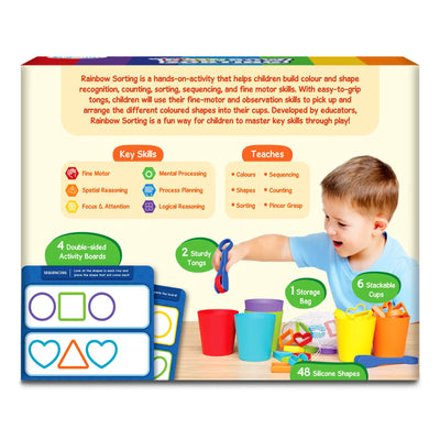 Silicone Rainbow Sorting | Sorting, Counting & Sequencing Toy (ages 3-6)