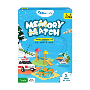 Children’s memory matching game for ages 3 to 7 from Memory Match Where Things Belong