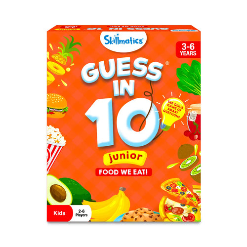 Skillmatics Guess in 10 Junior Food We Eat trivia board game for ages 3-6