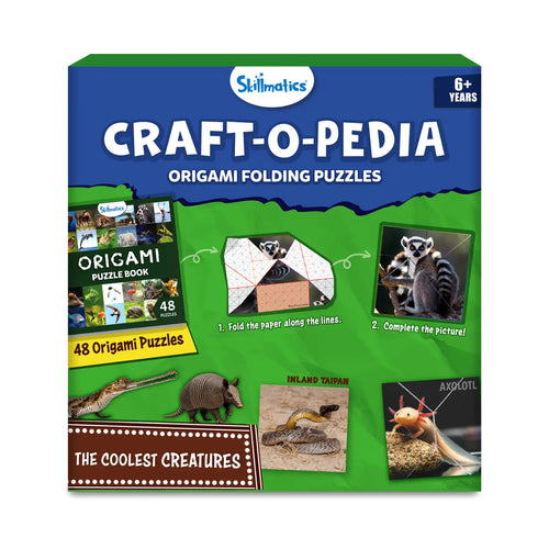 Craftopedia: Coolest Creatures | Origami Puzzle Book (ages 6+) - Free Gift