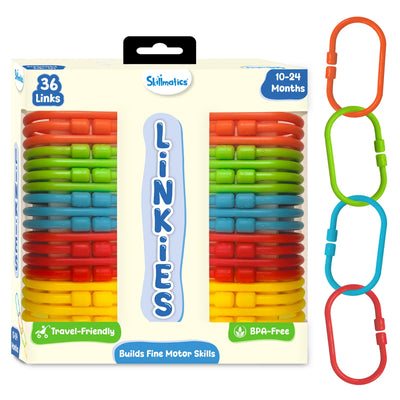 Linkies: Set of 36 Links | Connectable Learning Link Toy for Toddlers (10-24 months)