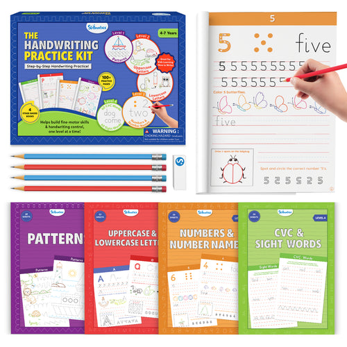 Handwriting Practice Kit 4 stage-based writing workbooks for kids ages 4-7