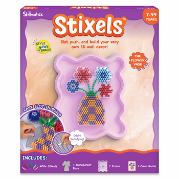 Stixels: Flower Vase Wall Decor | DIY 3D Pixel Art Kit (ages 7+)