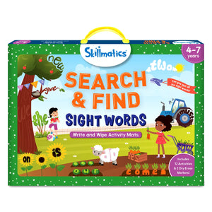 Children’s educational game box for sight words on reusable activity mats for ages 3-6