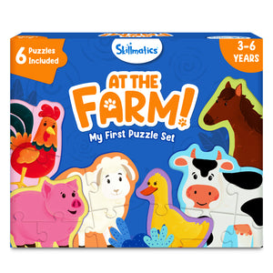 Skillmatics At The Farm My First Puzzle Set with farm animal puzzles for ages 3-6
