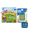 Sensory Giggles Bundle for 6-24 months featuring Old MacDonald puppet book and Push & Pop toy