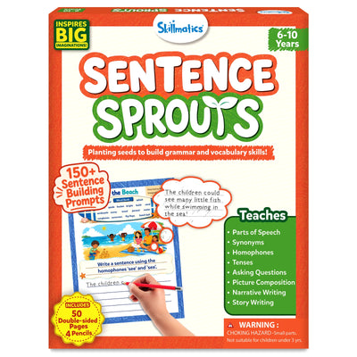 Sentence Sprouts | Sentence Building & Creative Writing Activity Book (ages 6-10)