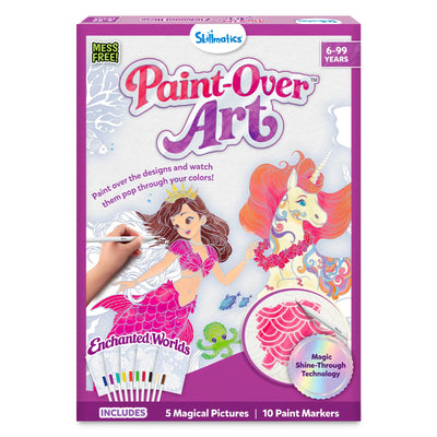Paint-Over Art: Enchanted Worlds | Mess-Free Painting Kit (ages 6+)