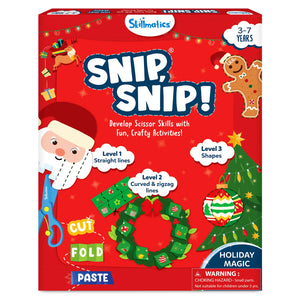 Children’s Christmas-themed craft kit for developing scissor skills ages 3-7