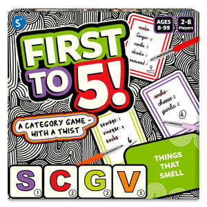 First to 5 | Quick Category Game with a Twist (ages 8+)