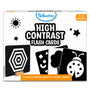 Skillmatics High Contrast Flash Cards for Infants with learning guide and wooden stands