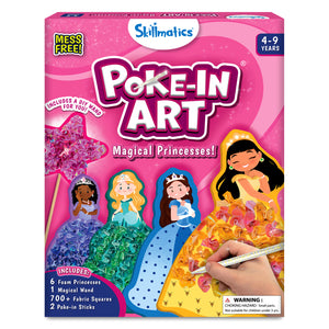 Skillmatics Poke-In Art kit for creating magical princess designs for kids ages 4-9