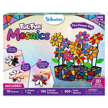 Foil Fun Mosaics: The Flower Pot | DIY 3D Foil Art & Craft Kit (ages 8+)