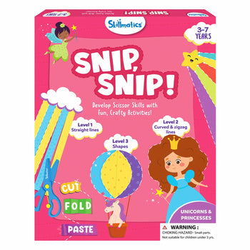 Snip Snip: Unicorns & Princesses | Art & Craft Activity Kit (ages 3-7)