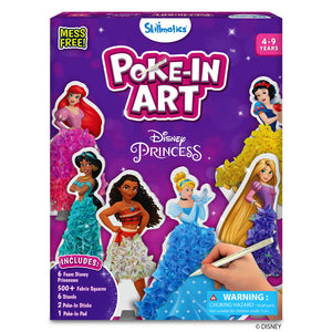Front box packaging of the Disney Princess Poke-in Art Kit for kids aged 4-9